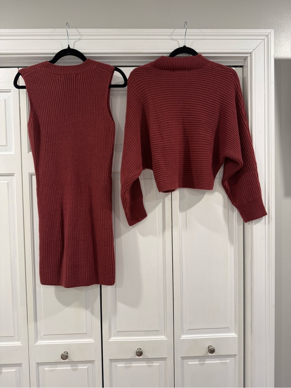 Lulu’s Toasty Time Dark Mauve Long Sleeve Two-Piece Sweater Dress - Picture 6 of 8
